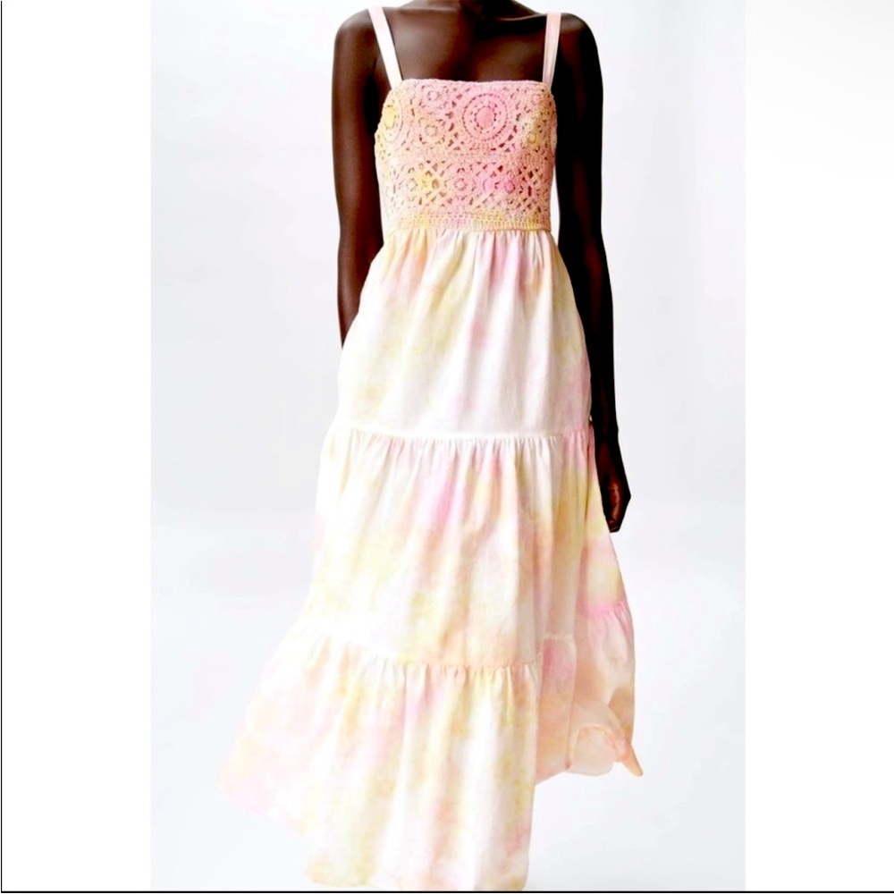 Zara light tie dye midi dress
